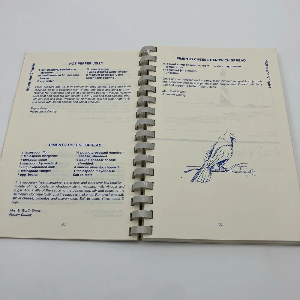 Vtg 1981 Tarheel Tastes North Carolina American Cancer Society Cookbook Recipes